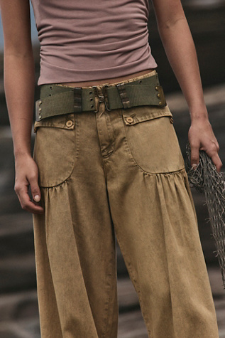 Upstate Escape Hip Belt by Free People in Green, Size: S-M/P-M