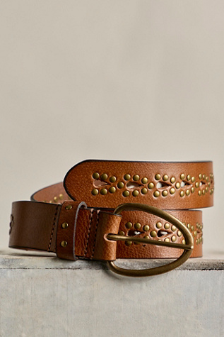We The Free Preston Stud Belt at Free People in Cognac, Size: S-M/P-M