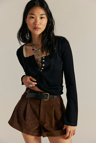 We The Free Lorelai Long Sleeve at Free People in Black, Size: XL