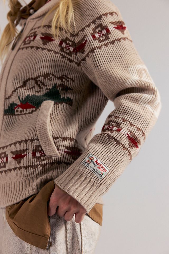 Pendleton Alpine Wool Knit Zip Cardi #3