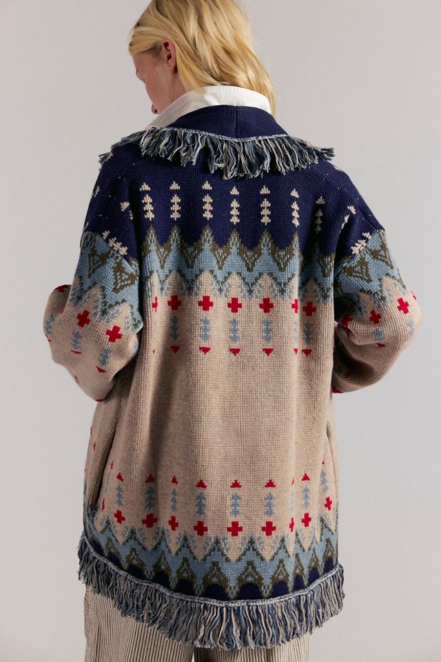 Pendleton Graphic Fringe Cardi #1