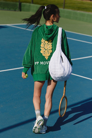 Sweat Zippé En Tissu Éponge Sprint To The Finish par FP Movement en Combo Vert Héritage, pour femme chez Free People