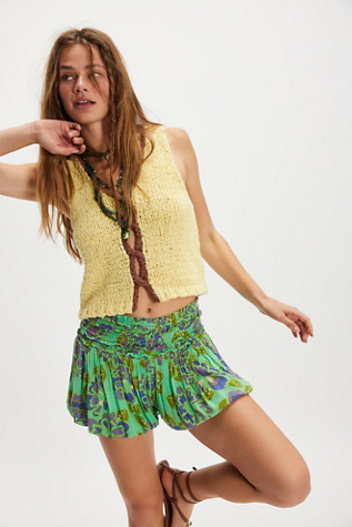 Iris Shorts by Free People in Green, Size: S