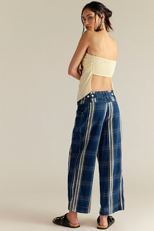 We The Free Rose Hall Low-Slung Trousers at Free People in Dark Wash, Size: 27