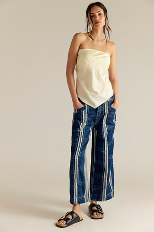 We The Free Rose Hall Low-Slung Trousers at Free People in Dark Wash, Size: 27