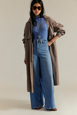 We The Free Kellee High-Rise Palazzo Jeans at Free People in Light Wash, Size: 31