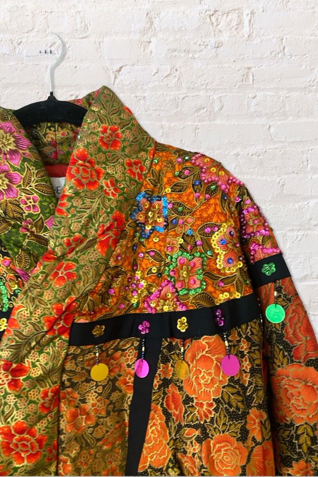 1990s Metallic Floral Sequin Cocoon Bomber Jacket Selected By Ritual Vintage #3