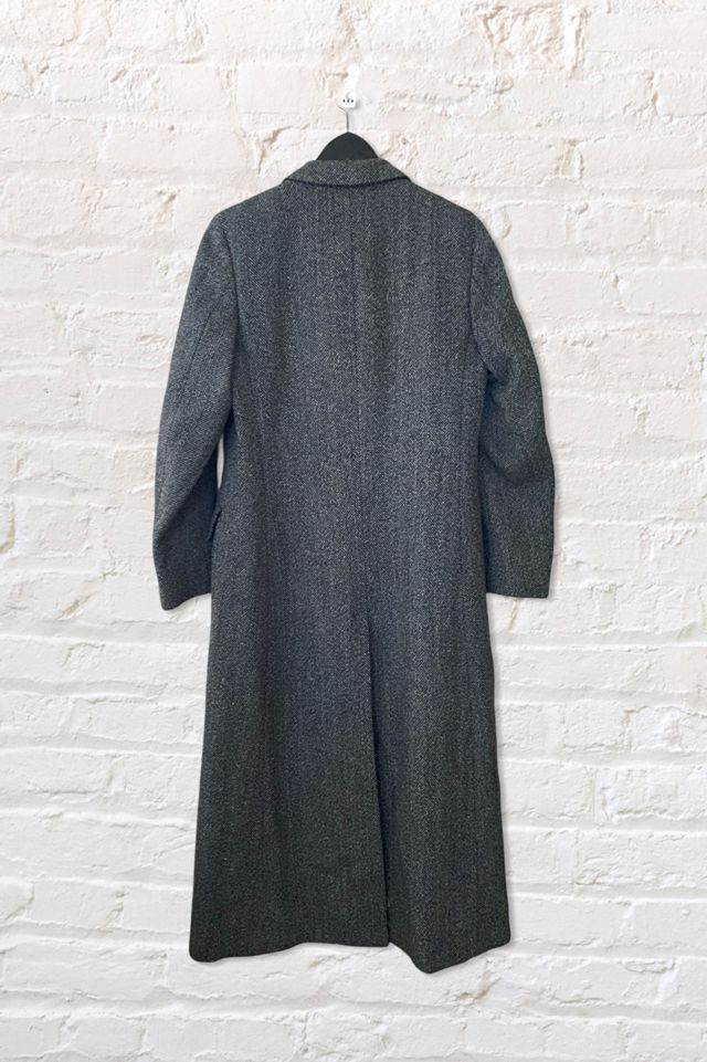1980s Herringbone Tailored Wool Coat  Selected By Ritual Vintage #1