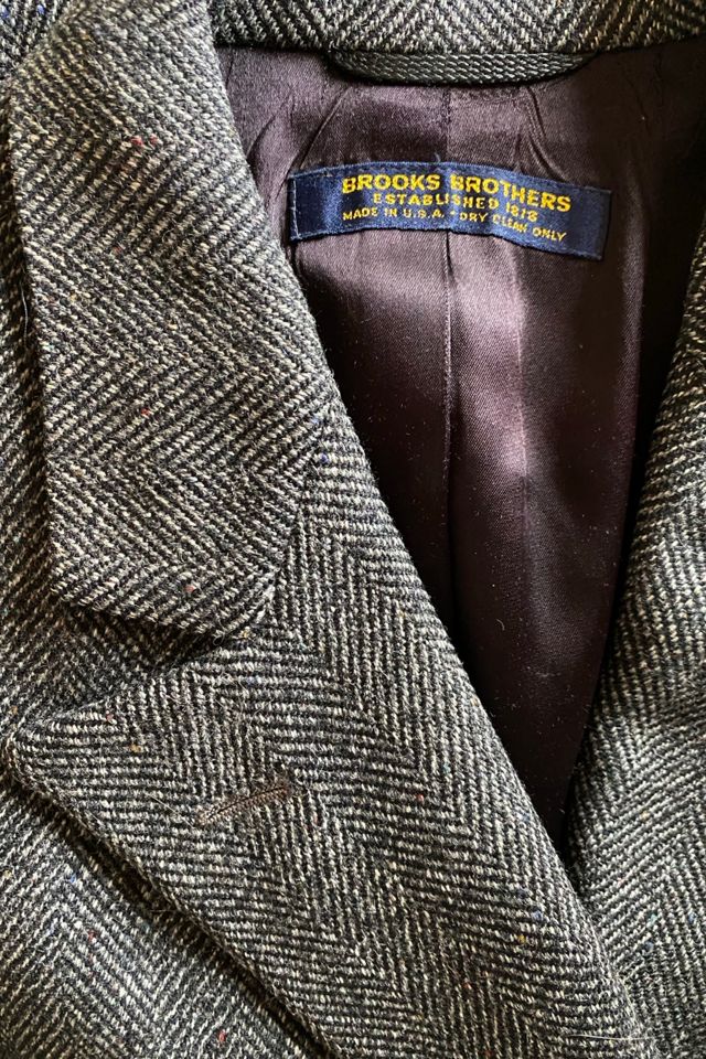 1980s Herringbone Tailored Wool Coat  Selected By Ritual Vintage #2
