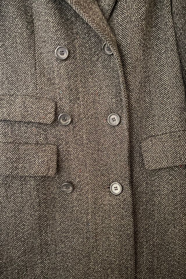 1980s Herringbone Tailored Wool Coat  Selected By Ritual Vintage #3