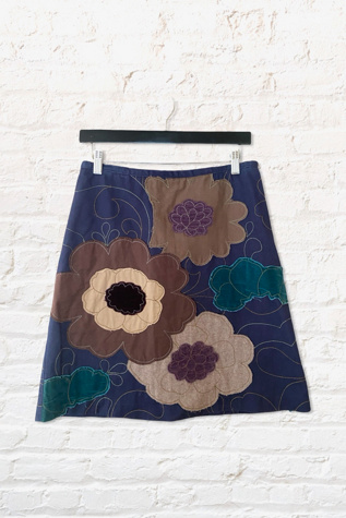 1990s Patchwork Floral Pastiche Skirt Selected By Ritual Vintage