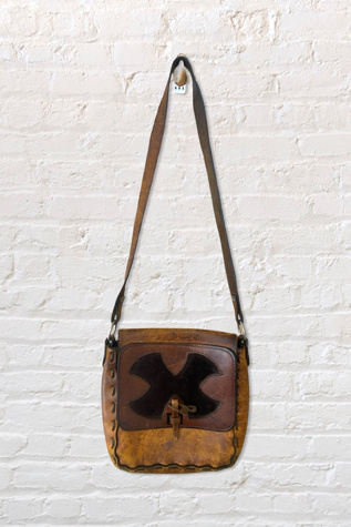 1970s Hand Tooled Woodstock Leather Bag Selected By Ritual Vintage