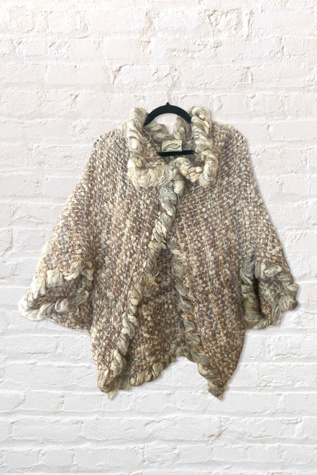 1970s Handknit Artisan Weave Cocoon Jacket Selected By Ritual Vintage