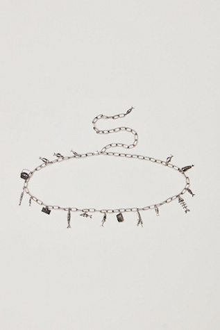 Catch Of The Day Chain Belt by Free People in Silver