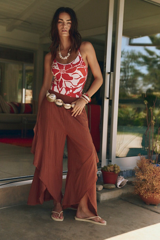 Beach Break Shell Belt by Free People in Tan