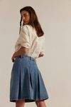 We The Free Yoko Pleated Denim Skirt