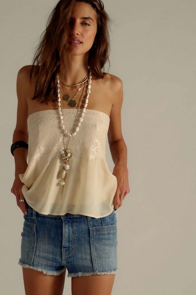 We The Free Janney High-Low Denim Shorts | Free People