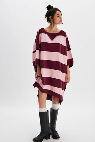 We The Free Out Here Striped Maxi Sweatshirt