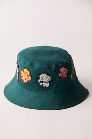 Agua Bendita Floral Sibyl Bucket Hat at Free People in Green