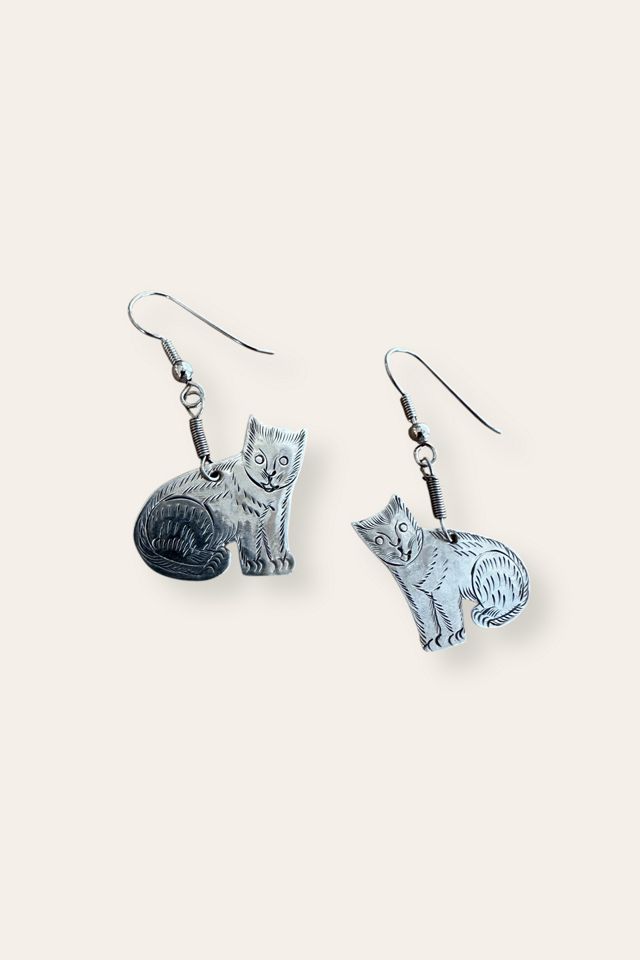 Vintage 1990's Cat Earrings Selected By Afterlife Boutique #2