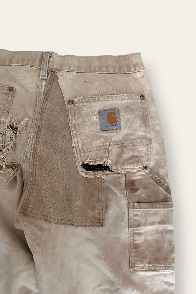 Vintage 1980's Thrashed Carhartt Canvas Work Pants Selected By Afterlife Boutique #1