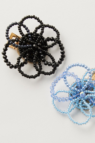 Oversized Jovi Barrette by Curried Myrrh at Free People in Black
