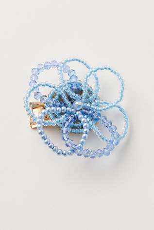 Oversized Jovi Barrette par Curried Myrrh en Blue/Bleu, pour femme chez Free People