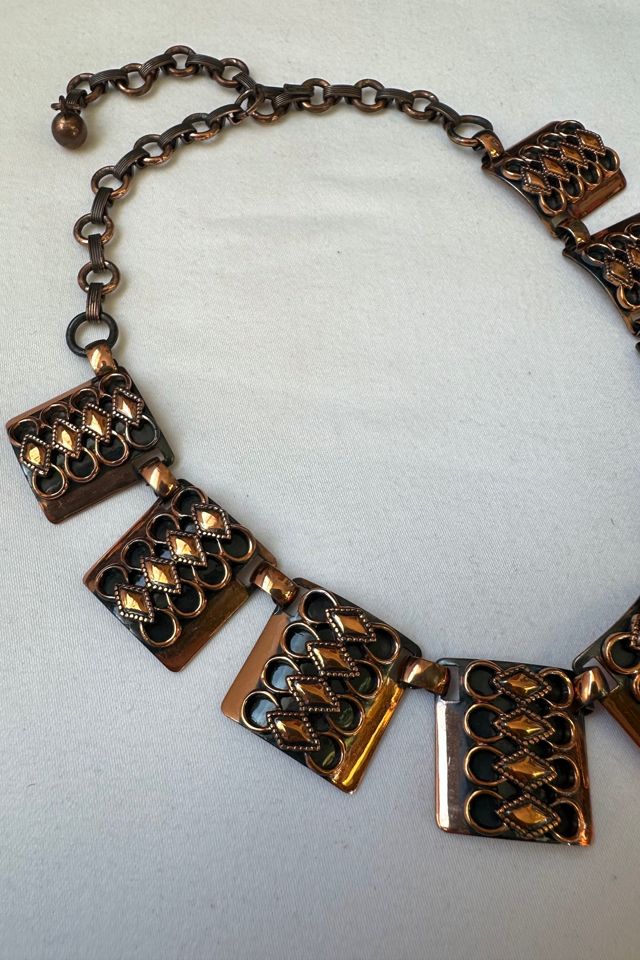 Vintage 1950s Copper Plate Choker Necklace Selected by Cherry #1