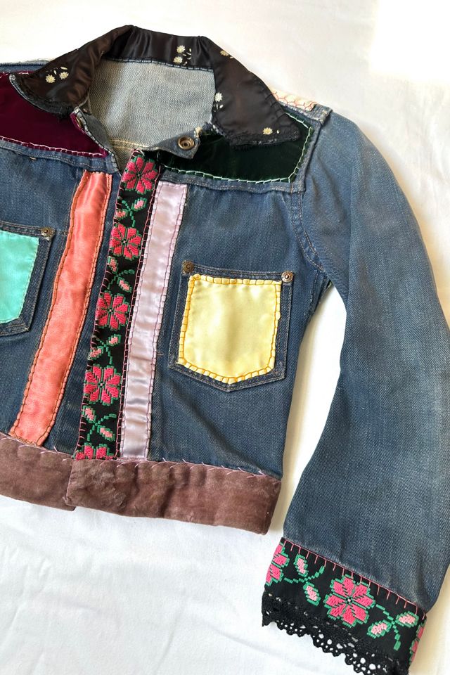 Vintage 1970s Custom Patchwork Denim Jacket Selected by Cherry #1