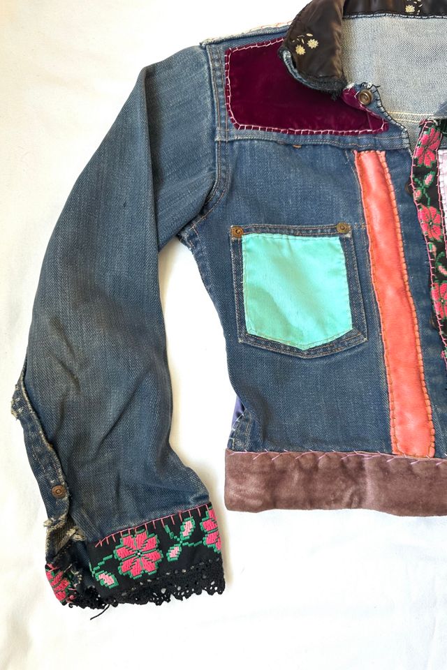 Vintage 1970s Custom Patchwork Denim Jacket Selected by Cherry #2