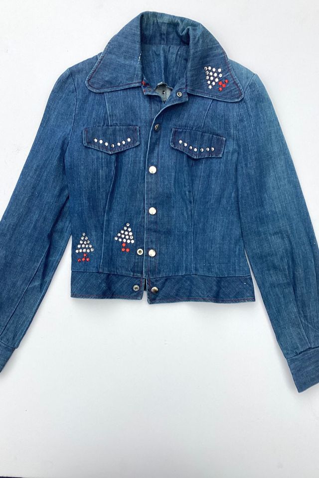 Vintage 1970s Customized Rhinestone Star Denim Jacket Selected by Cherry #1