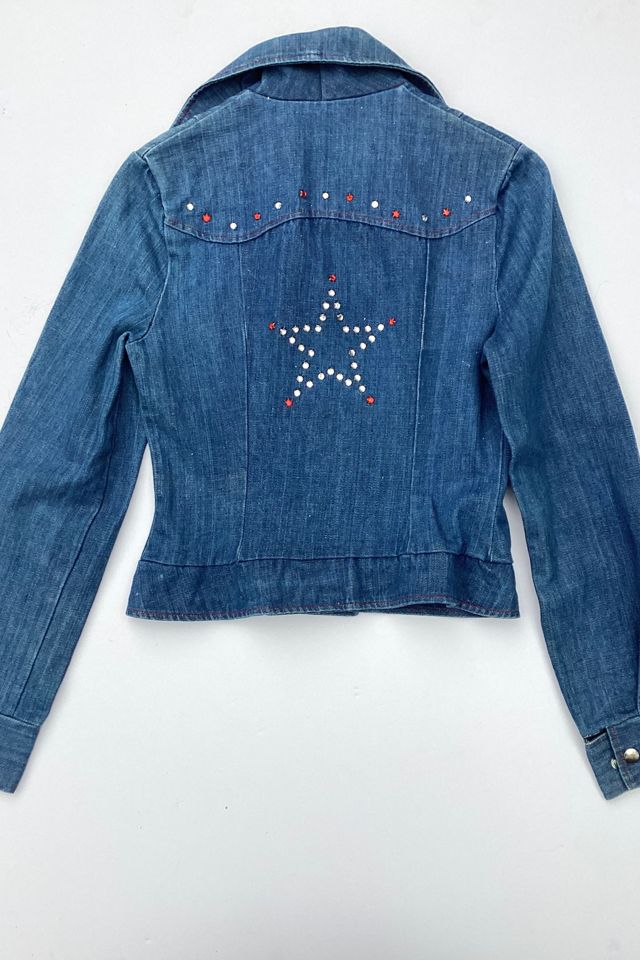 Vintage 1970s Customized Rhinestone Star Denim Jacket Selected by Cherry #2
