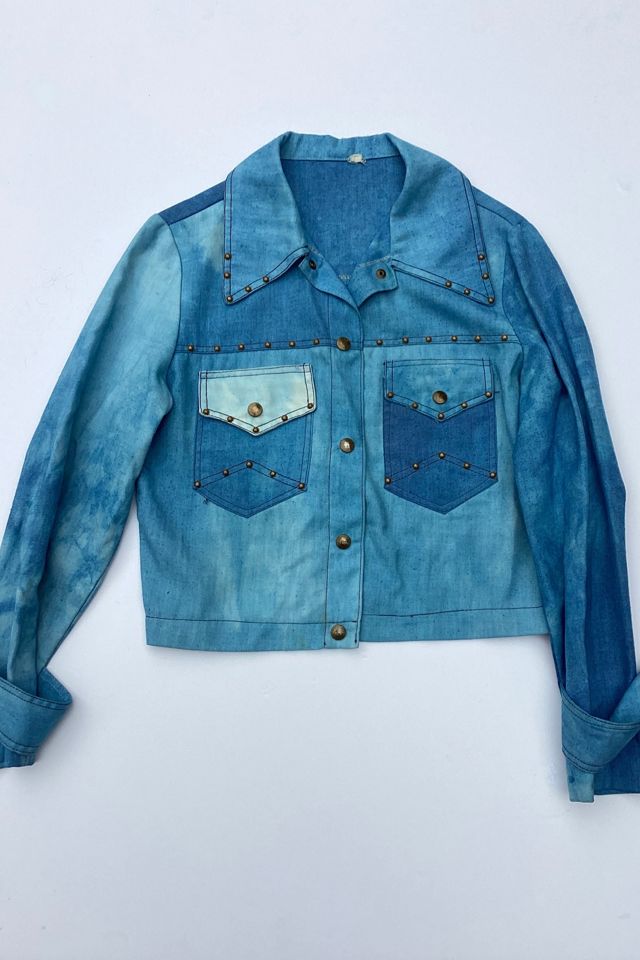 Vintage 1960s Studded Faux Denim Jacket Selected by Cherry #1