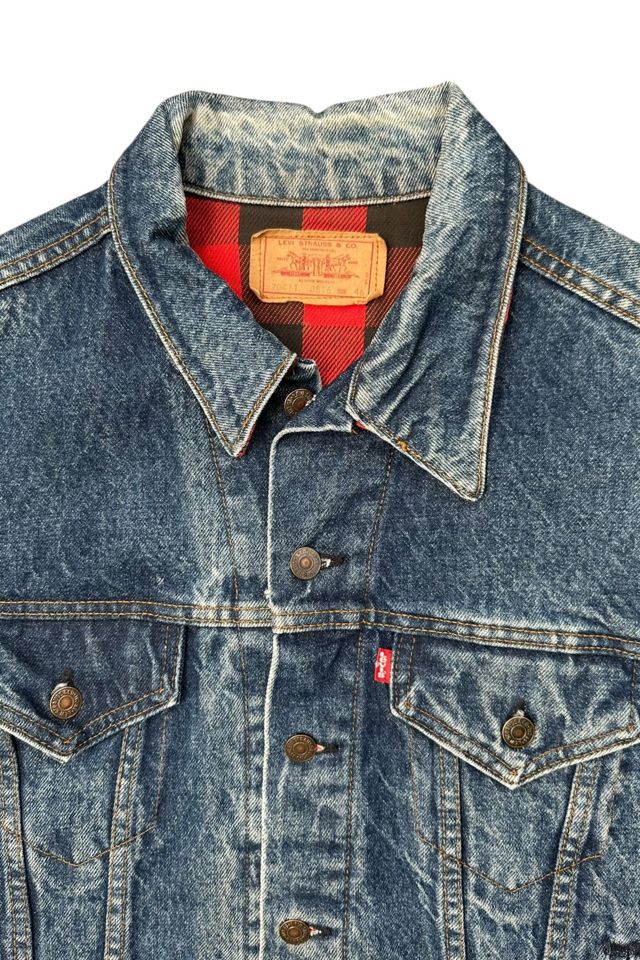 Vintage 1980s Levis Buffalo Plaid Denim Jacket Selected By Vintage Warrior #1