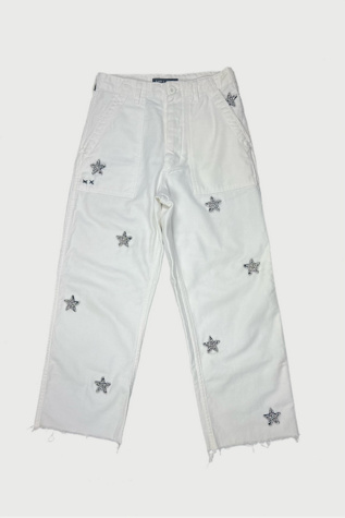 Vintage Star Army Pants in Cream Selected by Rank & Sugar