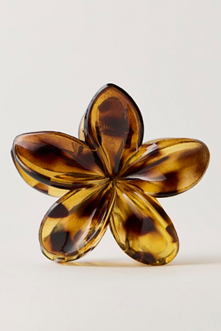 Wakes Floral Claw Clip by Free People in Brown