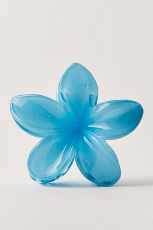 Wakes Floral Claw Clip by Free People in Blue