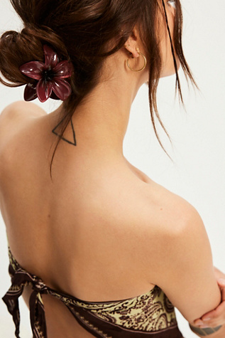 Wakes Floral Claw Clip by Free People in Purple