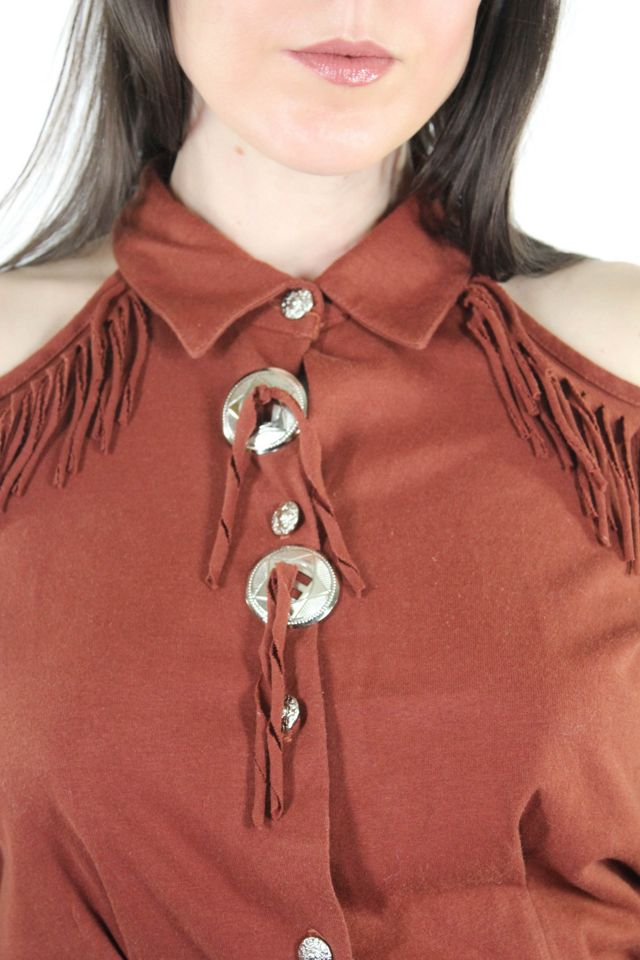 Vintage Western Fringe Cut-Out Top Selected By Moons + Junes Vintage #1