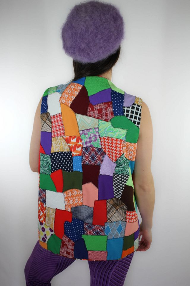 1960s Flower Power Patchwork Reversible Vest Selected By Moons + Junes Vintage #3