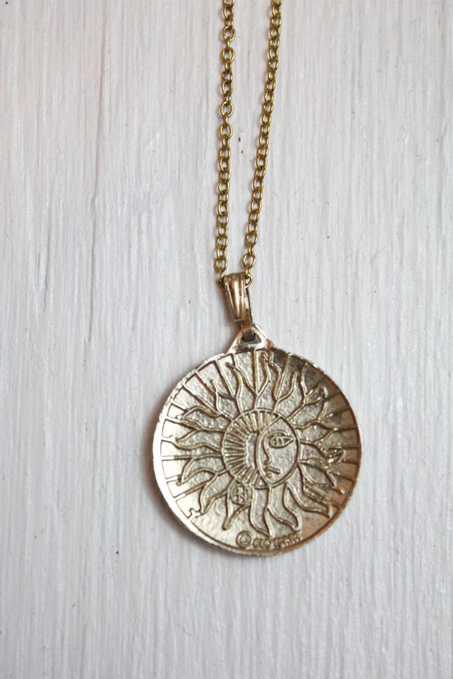 Vintage Mountain Reflection Enamel Pendant Necklace Selected By Moons + Junes Vintage #3
