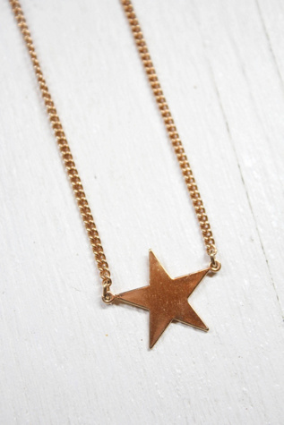 Женские колье Moons + Junes Vintage Gold Star Collar Selected, цвет: Золотой — фото 3