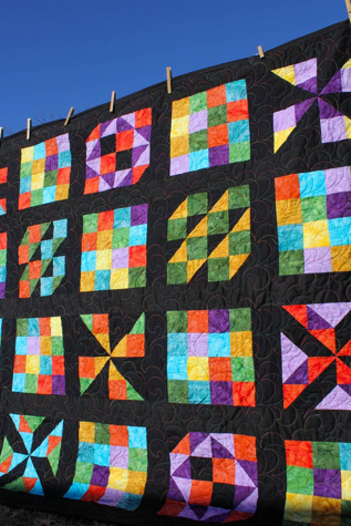 Handmade Vintage Double-Sided Checkered Quilt Selected By Moons + Junes Vintage