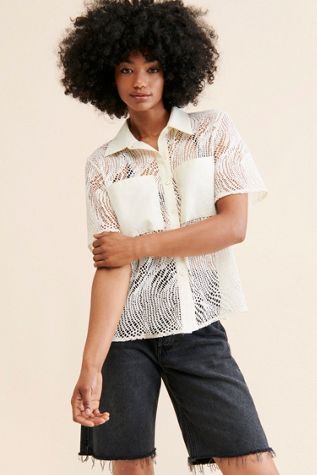 Find Me Now Hunter Lace Buttondown