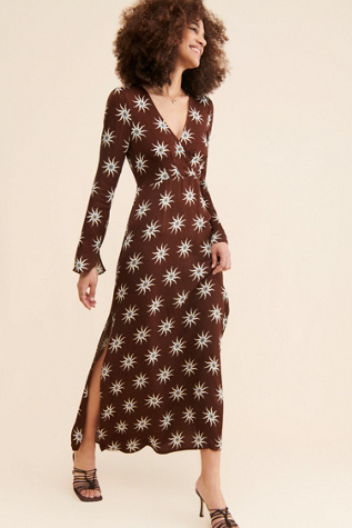 the wolf gang brown dress Luvia Beaded Mini Dress