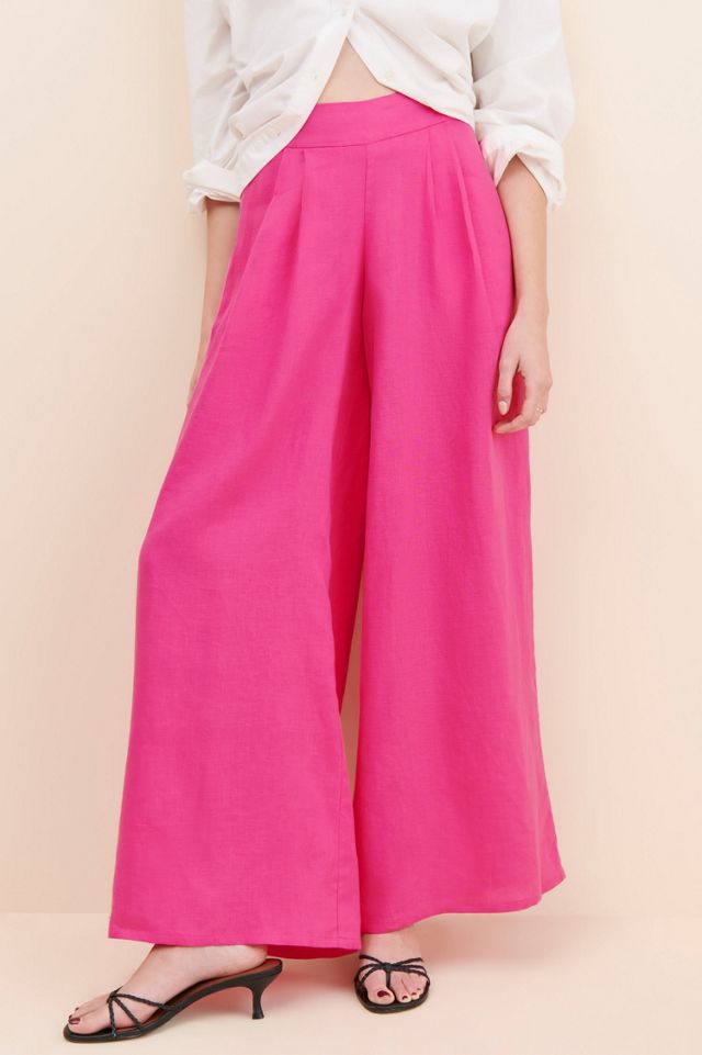 Alexandra Bueno Water Lili Linen Trousers #3