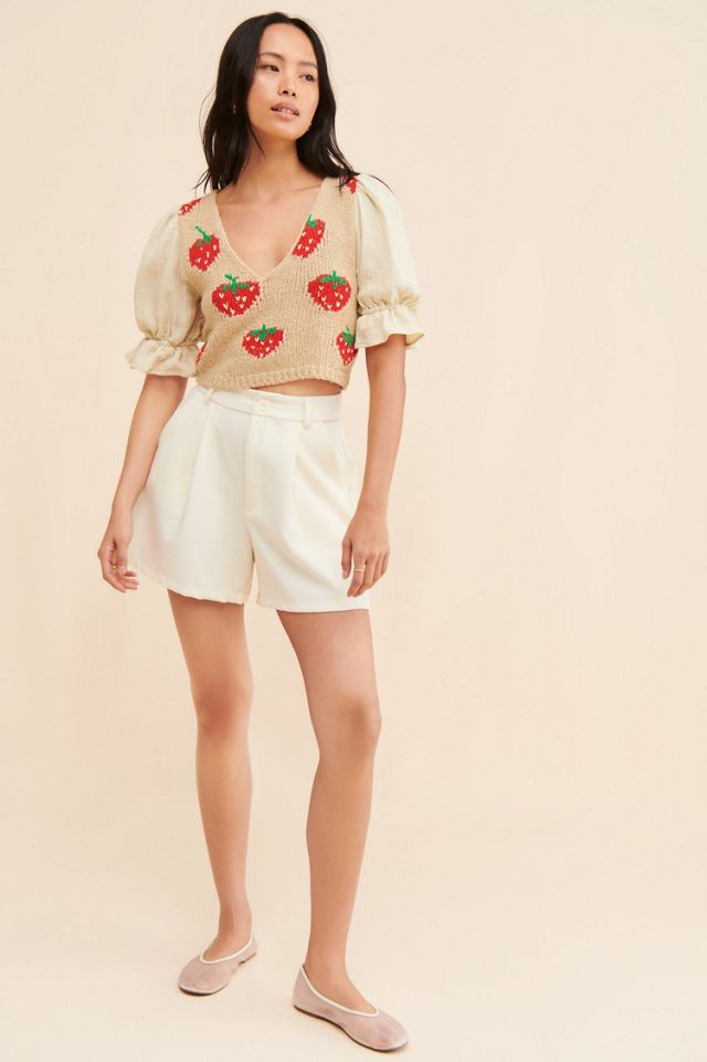 Strawberry Jam Mixed Media Top #3