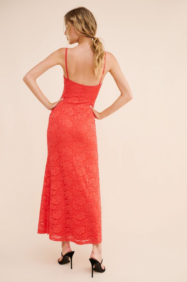 Nia Vetiver Lace Midi Dress #1