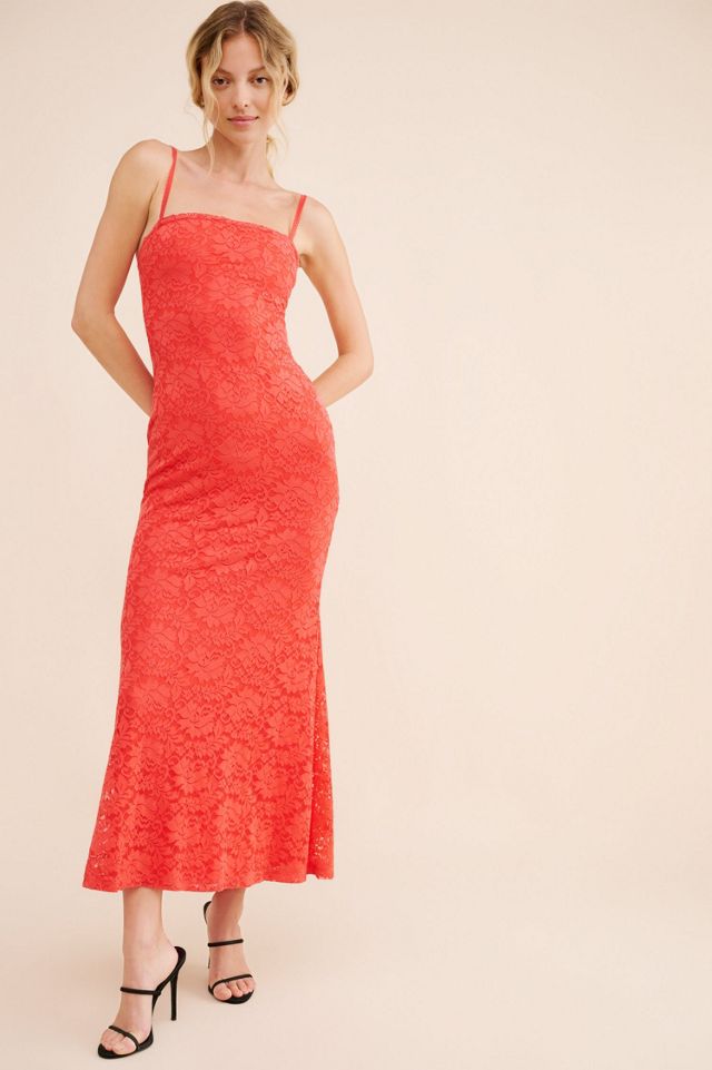 Nia Vetiver Lace Midi Dress #3