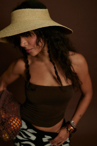 City Cool Visor by Free People in Tan